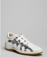 Thumbnail for your product : Hogan White Canvas Silver Leather Stripe Sneakers