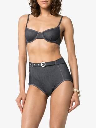 Solid & Striped Denim Eva top and Jean bottoms bikini