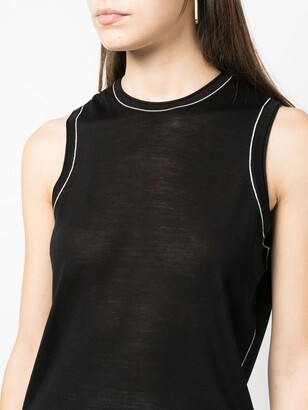 Theory Contrasting-Trim Detail Top