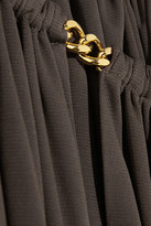 Thumbnail for your product : Emilio Pucci Chain-embellished draped jersey top