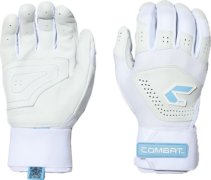 COMBAT MFG Adult Long Strap Batting Gloves, Men's, Large, Pink
