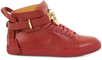 red high top trainers