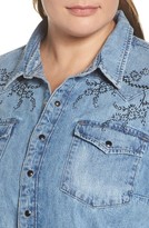 Thumbnail for your product : Lucky Brand Plus Size Women's Embroidered Denim Shirt