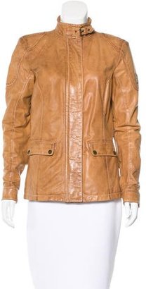 Belstaff Leather Distressed Jacket