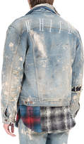 Thumbnail for your product : Off-White Painted-Splatter Oversized Denim Jacket