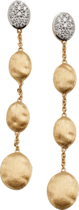 Marco Bicego Dangling 18k Gold Earrings with Diamonds