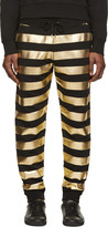 Thumbnail for your product : Versus Black & Gold Striped Lounge Pants