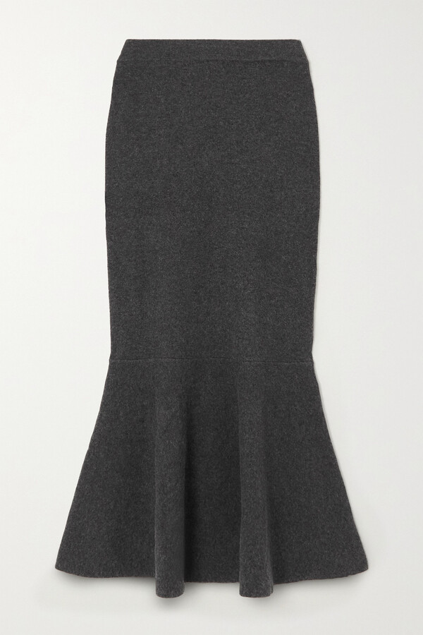 Ba&Sh - Domi Wool-Blend Pleated Panel Skirt - Womens - Grey