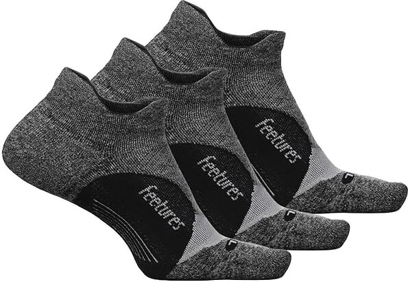 Feetures Elite Light Cushion No Show Tab 3-Pair Pack No Show Socks Shoes Gray : SM (US Women's Shoe 4-6.5) Nylon/Spandex