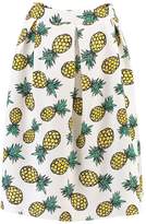 Thumbnail for your product : boohoo Cora Pineapple Print Box Pleat Midi Skirt