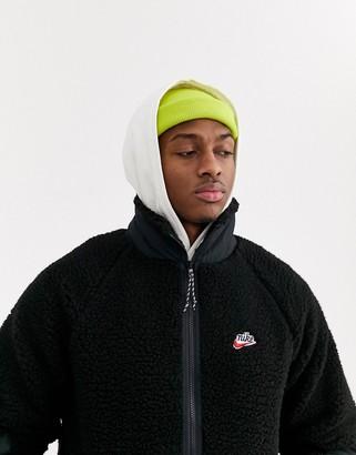Nike winter fleece zip-through jacket in black