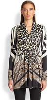 Thumbnail for your product : Etro Leopard Mixed-Print Cardigan