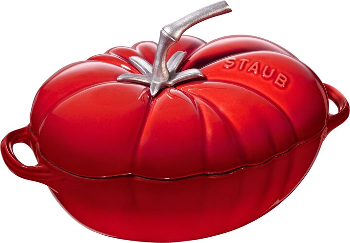 Staub Cast Iron 3 qt, Tomato, Dutch Oven, Cherry