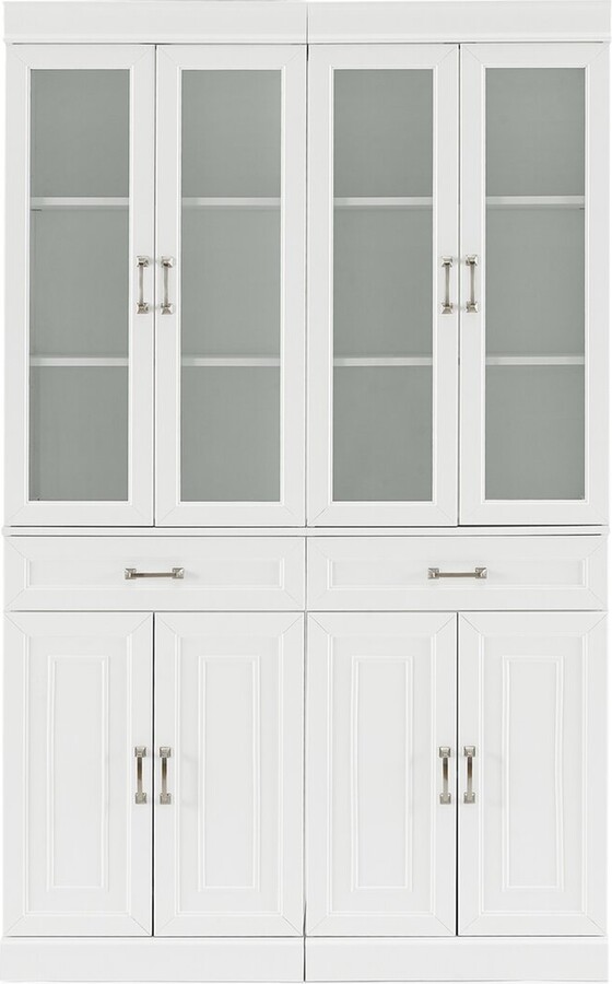 Crosley Furniture Stanton 2Pc Glass Door Pantry Set