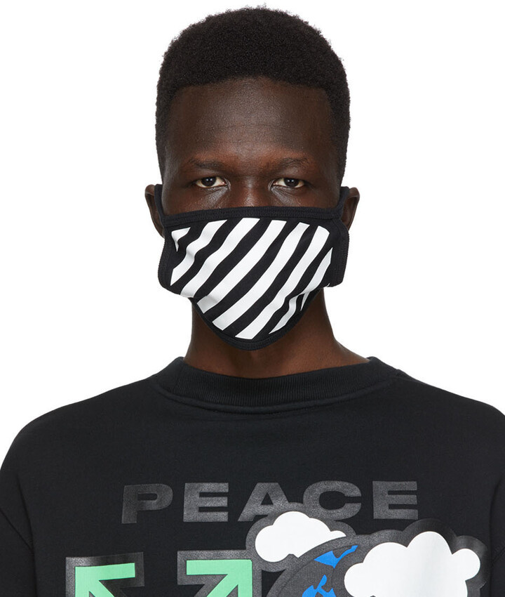 Off-White Black & White Diag Mask - ShopStyle