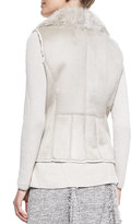 Thumbnail for your product : Nic+Zoe Faux-Suede Vest with Faux-Fur-Trim, Petite