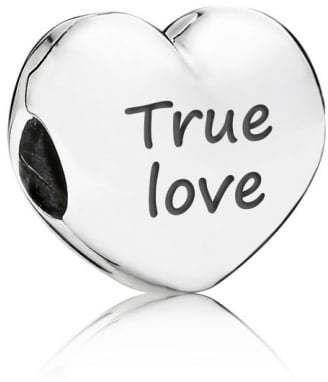 Pandora Heart Clip Charm 791279 Engraved with 'True love'