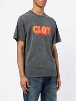 Thumbnail for your product : Clot logo-print acid wash T-shirt