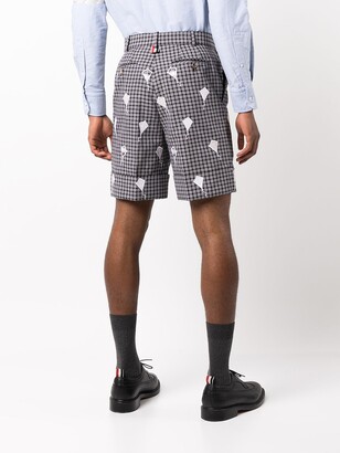 Thom Browne Patchwork Kite Embroidered Shorts
