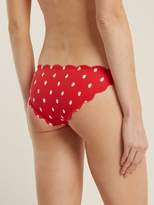 Thumbnail for your product : Marysia Swim Antibes Scallop Edged Bikini Briefs - Womens - Red