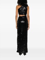 Thumbnail for your product : Amen Sequinned Cut-Out Maxi Dress