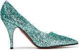 Thumbnail for your product : Victoria Beckham Dorothy Glittered Canvas Pumps