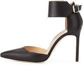 Thumbnail for your product : Manolo Blahnik Chaantasta Ankle-Band Leather Pump, Black