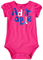 Thumbnail for your product : JCPenney Okie Dokie Short-Sleeve Bodysuit - Girls newborn-9m