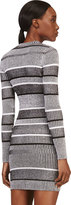 Thumbnail for your product : Alexander Wang T by Black Ribbed & Striped Sweater