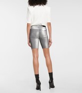 Thumbnail for your product : RtA Toure metallic stretch-denim shorts