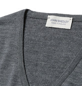Thumbnail for your product : John Smedley Blenheim Melange Merino Wool Sweater - Men - Gray