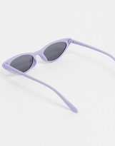 Thumbnail for your product : ASOS DESIGN cat eye sunglasses in lilac