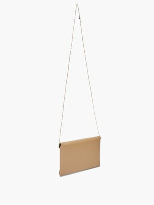 The Row Envelope Leather Clutch - Tan
