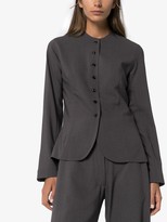 Thumbnail for your product : Eftychia Collarless Single-Breasted Wool Blazer