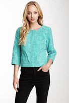 Thumbnail for your product : Laundry by Shelli Segal Collarless Piped Curved Pocket Jacket