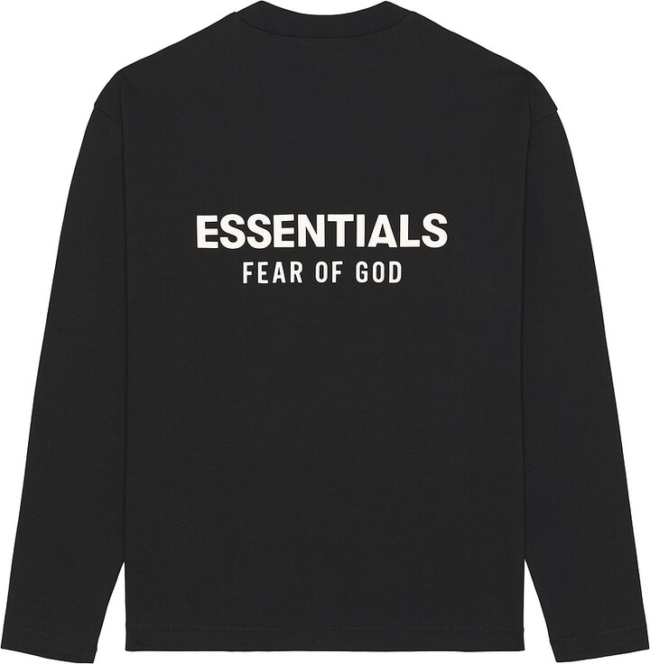 Essentials Classic Fit Long Sleeve Tee in Black