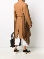 Thumbnail for your product : Stella McCartney Fringed-Sleeve Double-Breasted Wool Coat
