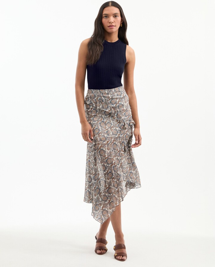 Eleonora Silk Midi Skirt