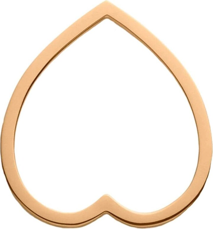 Repossi Rose Gold Antifer Pave Diamond Heart Ring