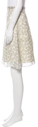 Calvin Klein Collection Printed A-Line Skirt