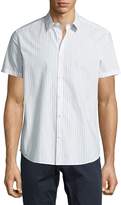 Thumbnail for your product : Theory Zack S Shift Grid Short-Sleeve Sport Shirt, White