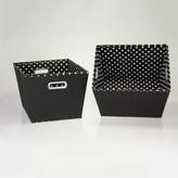 Thumbnail for your product : Household Essentials Mini Dot Tapered Fabric 2 Piece Cubes & Bin Set