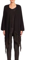 Thumbnail for your product : Armani Collezioni Suede Fringe Poncho