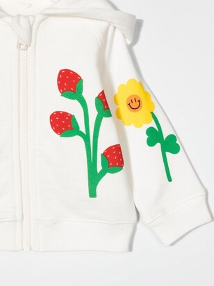 Stella McCartney Kids Flower-Print Zip-Front Hoodie