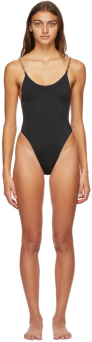 versace one piece swimsuit black