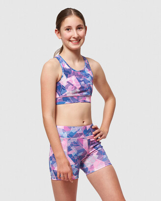 Lava Tribe - Girl's Blue Sports Bras - Girls Sports Crop Top & Shorts Set - Size One Size, 14 at The Iconic