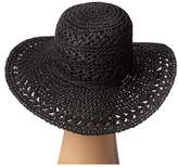 Thumbnail for your product : Scala Big Brim Crocheted Toyo Hat (Black) Caps