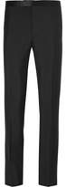 Thumbnail for your product : Gucci Black Slim-Fit Satin-Trimmed Mohair and Wool-Blend Tuxedo Trousers