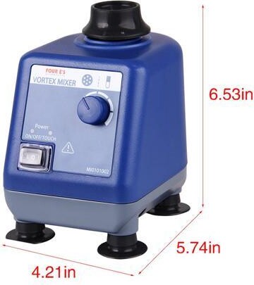 EK Four e's scientific laboratory vortex mixer, speed 0 - 3000 rpm, orbital diameter 6mm, 60 hertz, liquid capacity 50 ml. Perfect for mixing tattoo...