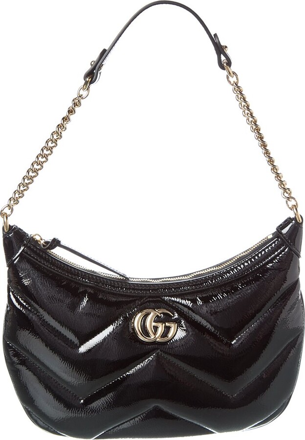 Gucci Gg Marmont Small Patent Shoulder Bag